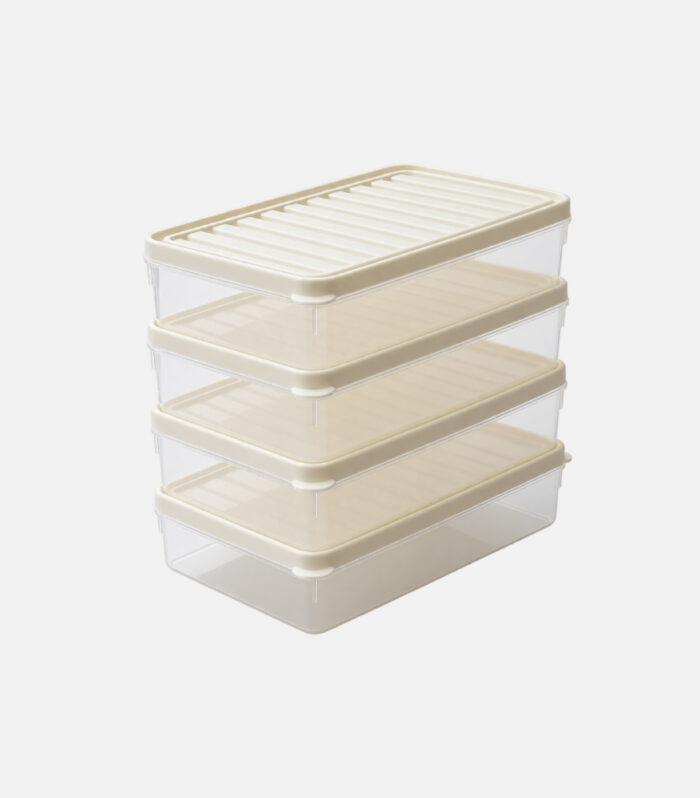 4'LÜ PAKET KAPAKLI BUZDOLABI ORGANİZERİ 1,0 LT - VITA GENİŞ